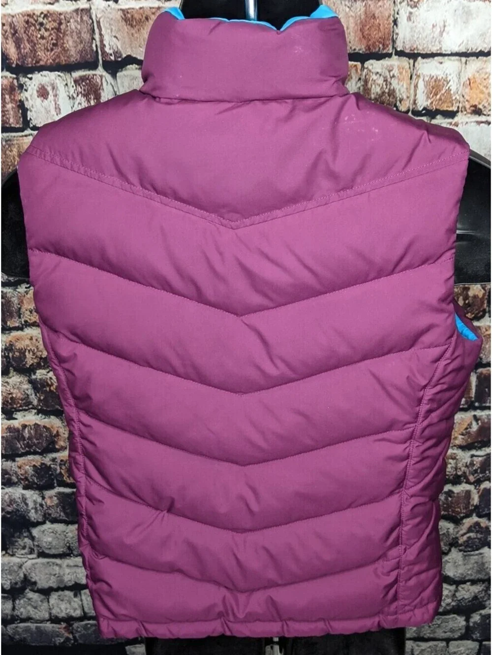 The North Face Down Puffer Vest Winter Jacket Girls Large 14-16 Womens XS Purple